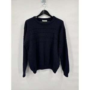 LL Bean Vintage Mens Blue‎ Grandpa Wool Sweater Made in Ireland Fisherman Sz XLT